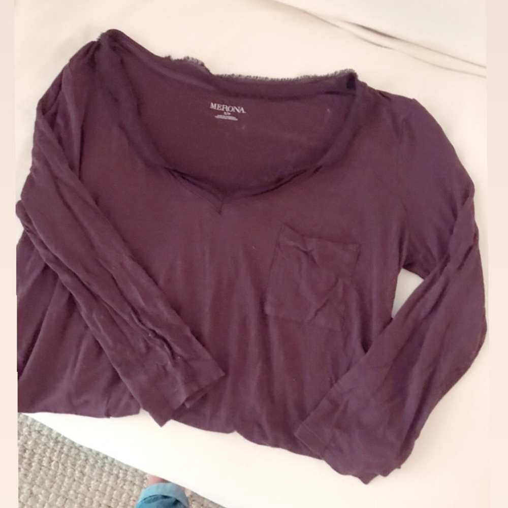 Purple/maroon v-neck tee!